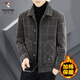Woodpecker (TUCANO) Woolen Jacket Men's 2025 New Lapel Casual Jacket Autumn and Winter Business Woolen Tops Plus Velvet Trendy Khaki Plus Velvet 3XL Recommended 145-160Jin Jin equals 0.5 kg