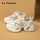 La Chapelle Chaussures féminines chaussures papa chaussures en mesh chaussures de sport légèrement respirant léger semelles épaisses chaussures de course femme doux mi zi q695 40
