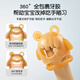 Beingmate baby teether glove type baby molar bite stick soothing silicone toy to prevent finger eating coffee brown