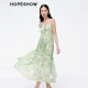 Hongshe Mall gleicher Urlaubsstil Hosentuch Rock für den Sommer 2024 Neue Frauenkleidung, gestricktes Twisted V-Ausschnitt High-End-Kleid, Jiangnan Yanyu K687 XS