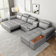 Multi-function foldable sofa bed small apartment double living room can lie down technology dual-purpose telescopic storage sitting and lying intelligent technology cloth sponge model [color notes] 2.55 meters outer diameter [Guifei sofa bed]