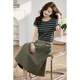 
FeiLiFan French dress women's new style 2025 summer high-end small temperament fashionable skirt suit for women summer beige 2XL (recommended 128-140Jin [Jin equals 0.5 kg])