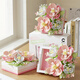Blumenkasten geheime Worte Bausteine ​​Unsterbliche Blumenstrauß zusammengebautes Spielzeug dreidimensionaler Puzzle Ornamente für Freundin Geburtstag Valentinstag Geschenk 7374 Blumenbox kann gezogen werden - Blue Stern Blume Secret Words Wörter