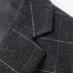 SHANSHAN light luxury brand men's suit gray plaid slim fit fashionable wedding business casual suit for men dark gray XL 175