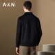 Antonio [5% Cashmere + 95% Wolle] Herrenjacke Frühlings- und Herbst mittleren und jungen Business Revers Wolljacke kurz schwarz m