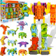 Qiji Digital Transforming Roboter Toy Assembly Bausteine ​​Dinosaurier -Transformation Jungen am 1. Juni Kindertagsgeschenkset integriert