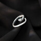 Ostantin S999 solid silver ring, snake-shaped open tail ring, index finger ring, birthday and Valentine's Day gift for boyfriend and girlfriend. Jingsuda small snake ring - silver single, open and adjustable