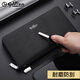 Goldlion [New Product] Wallet Men's Long Leather Handbag Zipper Fashion Men's 2024 New Men's Mobile Bag Dual Use [Black]