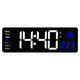 Clcey 16 pouces de fonction d'écran Affichage horloge nordique Corloge numérique Nordique Corloge murale simple Affichage de température murale LED (13 pouces) 6629 Green Light
