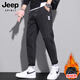 JEEP SPIRIT牛仔裤男士冬季2024新款修身小脚长裤潮牌休闲水洗裤子男 866蓝灰 加绒 33