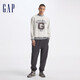 Gap men's and women's autumn terry cloth big G embroidered logo contrast sweatshirt casual top 639349