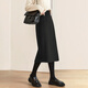 Shechi high waist skirt 2025 autumn new women's fashion straight slit mid-length skirt