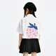 Little MO&Co. Children's clothing summer new style girls fruit print short-sleeved cotton shirt shirt white 130 130/64