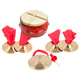 
Shi Sheng Three-Sentence Half Props Set Gong Drum Cymbals Full Set Annual Meeting Performance Adult Children Pure Gong Gong Cymbals Copper Cymbals Bronze Musical Instruments 15cm Gong Gong + Gong Hammer