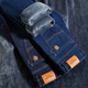 Woodpecker jeans men's summer trendy brand versatile pants men's straight loose solid color casual trousers 6211 dark blue plus velvet + 6211 blue black plus velvet 33