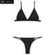 Modal swimsuit for women, super sexy revealing three-point bikini bikini, simple and high-end hot spring vacation wear, gray L