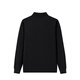 Navigare Italian small sailing men's lapel cardigan autumn and winter commuting pure wool cardigan solid color sweater jacket for men dark night black L size