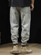 OLJ International Luxury Brand Ripped Jeans Men's Men's Loose Straight Spring and Automne Casual Working Pants Retro Wash 38 [185-200jin [Jin est égal à 0,5 kg]]]