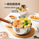 Jingdong-made hammered stainless steel snow pan small milk pot steamer soup pot baby food pot with lid and steamer drawer 20cm Jingdong-made hammered stainless steel snow pan small milk pot steamer soup pot baby food pot with lid and steamer drawer 20cm