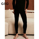 GXG Men's Autumn and Winter Thickened Warm Bottoming Cotton Wool Pants High Elasticity Unrestricted Slim Single Pants Black L