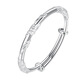 Laohuangxiang Pure Silver 999 Blossom Silver Bracelet Women's Solid Bracelet Women's Bracelet Silver Jewelry for Birthday Gifts Möbius Band Gift Box + Certificate
