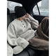 7 excellent products Lazy style sweater men's autumn and winter new retro Henry collar woolen sweater jacket loose top men SBXS-S32 light gray L