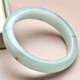 A thousand-year-old jade jade bracelet women's ice-bottom light green carved jade bracelet jade jade with certificate [Two models about 56 mm] QZC6169