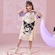 Disney Girls Nightkide Sommer Dünn 2024 Neue Kinder Mädchen Pyjamas kurzärmelig mittelgroße Kinder Sommer-Cartoon-Heimkleidung 723 16 Größe 135-145 High 55-68 Jin [Jin entspricht 0,5 kg]