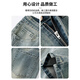 
Weiqian jeans men's high street fashion brand loose straight 2025 spring new American casual wide-leg long pants for boys YM9901 nostalgic blue S 90-105Jin [Jin equals 0.5 kg]
