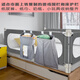 
LNGA LANDGRE Crib Storage Bag Game Fence Hanging Bag Bed Guardrail Diaper Bag Bedside Dirty Storage Bottle Rack Gray (Single-layer + 10 yuan plus hand-pull ring)