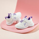 Hello Kitty children's shoes girls' sports shoes children's autumn shock-absorbing running shoes girls lightweight casual white shoes 6913 white purple 36