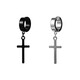 Nianfu Ear Clip Men's Trendy American Cool Handsome Boy Cross Earrings No Punching No Ear Holes Fake Earrings Trendy Men's Ear Accessories Cross Ear Clips Silver Pair