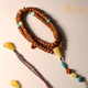
Pupan Lao Fenghuang 999 Swarovski Zirconi Wax Tee, Russian Chicken Oil Yellow White Flower Little Vajra Star Moon Bodhisattva 14.1mm Certificate No. 16864 Lao Fengxiang Quality