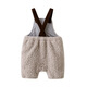 Auro Mesa baby clothes autumn and winter male and female baby sling jumpsuit lambswool warm sling shorts hat bear set picture color 90cm/18-24M