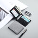 Chajin Canvas Wallet Herren Trendy Brand Fashion Einfacher ungezwungener Studenten Brieftasche Multifunktion Führerschein integrierter Tasche Multi-Card-Kartenbeutel grau und weiß