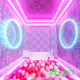 Internet celebrity female anchor warm, romantic and simple live broadcast background cloth anchor live broadcast room background 3D three-dimensional video photography ZP-15775 2.5 meters wide + 3 meters high (with hook)