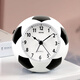 Hense creative football small alarm clock children's alarm watch boy student special wake-up artifact desktop clock HA09 black and white