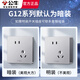 Taureau (taureau) G12 Space Silver Skin Creamy Wind interrupteur de vent Panneau de maison entièrement 5 trous 86 Mur dissimulé ouvre cinq trous dislocation