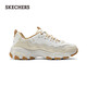 Skechers Autumn Women's Black and White Color Block Dad Shoes Casual High Rebound Sports Shoes Lace Running Panda Shoes 149792 Natural Color/Tan/NTTN 38