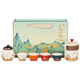 Forbidden City Cultural and Creative Mid-Autumn Festival and National Day Festival Souvenirs Tea Sets Housewarming Business Gift Sets for Foreigners Gifts from Thousand Miles of Rivers and Mountains (4 Colors)