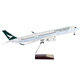 Junmin civil aviation aircraft model Cathay Pacific simulated static passenger aircraft model Airbus A350 collection gift ornaments 47CM resin without lights with wheels