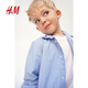 H&M children's boys' shirt autumn long-sleeved cotton shirt top 1209140 light blue 140 140/68