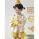 
Young girl banana series thin coat summer cute cartoon printed short-sleeved baby mosquito-repellent shorts shorts yellow (X3887) 110cm