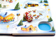 现货Usborne圣诞老人的圣诞之旅Santa's Christmas Journey with Wind-Up Sleigh英文原版儿童读物轨道书扭动发条书圣诞节主题绘本 直升飞机轨道玩具书