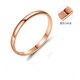 Fat Donglai's same style 18K gold ring ring glossy AU750 rose gold wide version men's couple gold pair ring women's K gold 4MM ring No. 13