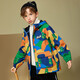 ASK JUNIOR Boys' Jacket 2025 Winter Children's Cartoon Print Fashion Thin Velvet Hooded Jacket Mountaineering Jacket Camouflage 150