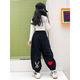 Girls' pants autumn and winter sports rabbit 2025 new children's plush girls' trousers large children's tying feet trousers autumn NN-A983 [Apricot color] spring and autumn style 150cm