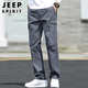JEEP SPIRIT吉普工装裤男春夏季直筒休闲裤子男士宽松大码男裤 深灰色 XL
