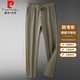 Pierre Cardin 2025 New Men's Casual Pants Spring and Autumn Style Sports Pants Men's Loose Straight Velvet Pants Spring Men's Pants Autumn and Winter Khaki Green Spring and Autumn Style M