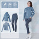Duofanlian's new yoga suit women's suit fitness clothing spring and autumn gym long-sleeved sportswear slim and thin running style Meisha color [long sleeve] three-piece set TC15915 S